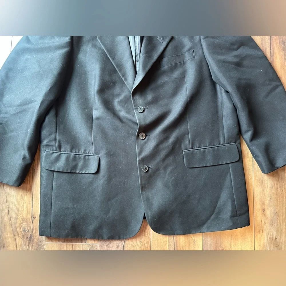 Members Only Black Structured Blazer Jacket – Size 44R